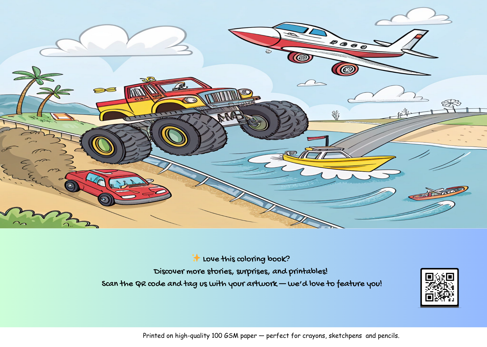 Vroom Zoom & Boom – A coloring adventure for all kind of Vehicles